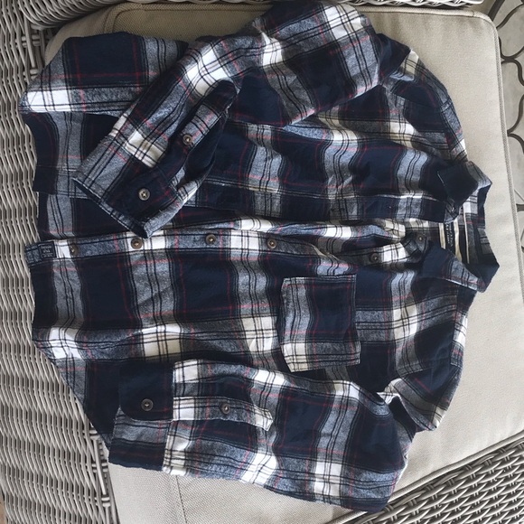 Abercrombie & Fitch Blue and White Plaid Shirt - Picture 1 of 3